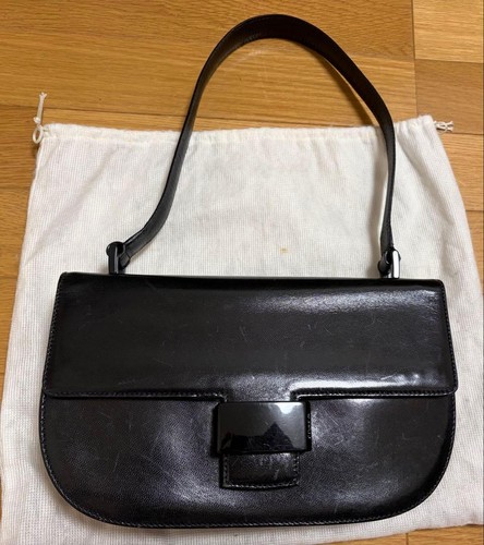 Prada black handbag with - prada,