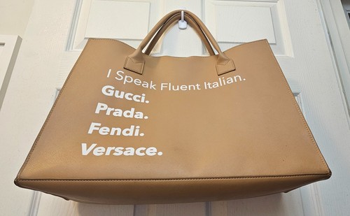 Vegan leather large tan - la/tc,