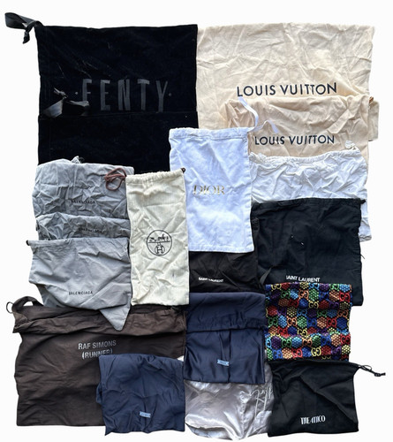 Lot designer dust bags - of,